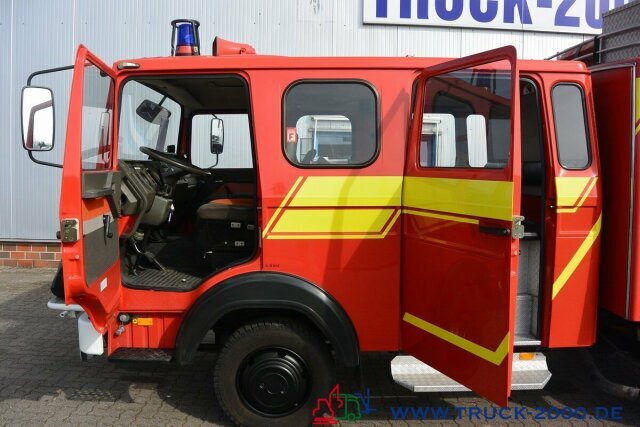 Koffer Transporter Magirus Deutz 75E16 A Mannschaft- Feuerwehr Löschpumpe SERVO