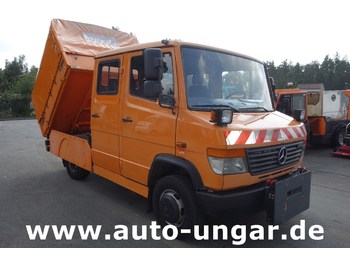 Kipper Transporter, Transporter mit Doppelkabine MERCEDES-BENZ 614 Vario Kipper Winterdienst AHK Plane Doka °4470: das Bild 1