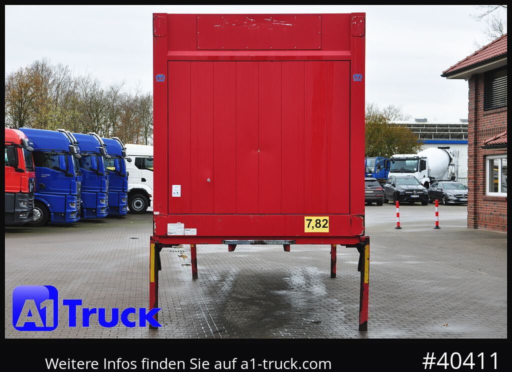 Kofferaufbau KRONE BDF 7,82 Wechselbrücke, 2680mm Innenhöhe.