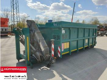 Abrollcontainer, Autokran Mercedes-Benz Abrollbehälter MEILLER MK 56 RS/2 Ladekran: das Bild 1