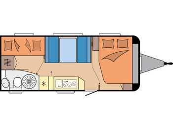 Wohnwagen Hobby De Luxe 545 KMF 2026 3er Autark Backofen uvm.+: das Bild 2
