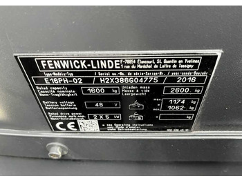 Elektrostapler Linde E16PH-02: das Bild 5