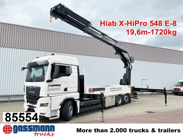 MAN TGX 26.510 6x2-4 LL, Kran Hiab X-HiPro 548 E-8, - Pritsche LKW, Autokran: das Bild 1 MAN TGX 26.510 6x2-4 LL, Kran Hiab X-HiPro 548 E-8, - Pritsche LKW, Autokran: das Bild 1
