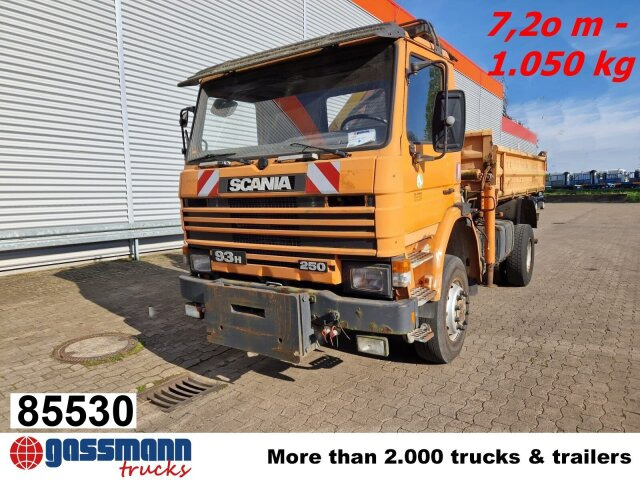 Scania 93H 250 4x4 mit Kran Palfinger PK8000, - Kipper, Autokran: das Bild 1 Scania 93H 250 4x4 mit Kran Palfinger PK8000, - Kipper, Autokran: das Bild 1