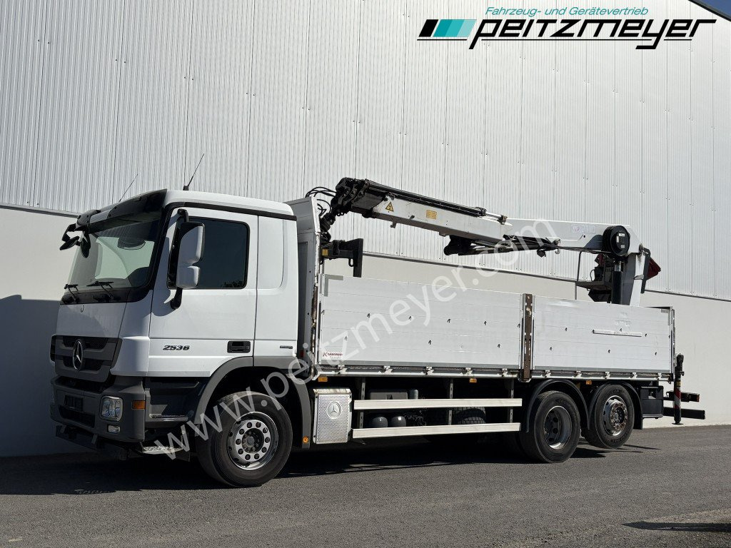 MERCEDES-BENZ Actros 2536 LL Pritsche HMF Heckkran m. Zange Baustoff - Pritsche LKW, Autokran: das Bild 1 MERCEDES-BENZ Actros 2536 LL Pritsche HMF Heckkran m. Zange Baustoff - Pritsche LKW, Autokran: das Bild 1