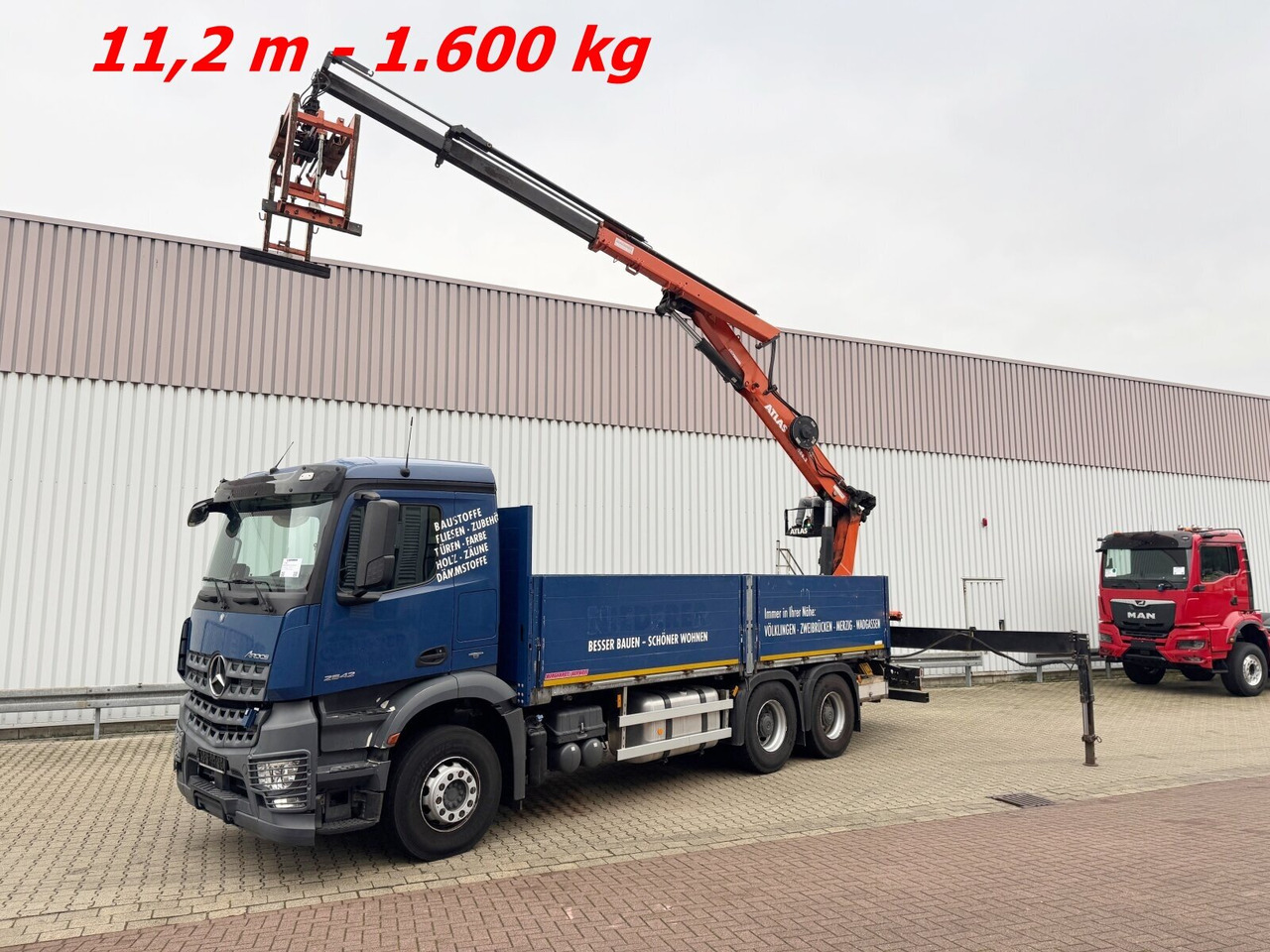 Mercedes-Benz Arocs 2642 6x4 Arocs 2642 6x4 mit Heckkran Atlas AK 186.3 V-2 - Autokran, Pritsche LKW: das Bild 1 Mercedes-Benz Arocs 2642 6x4 Arocs 2642 6x4 mit Heckkran Atlas AK 186.3 V-2 - Autokran, Pritsche LKW: das Bild 1