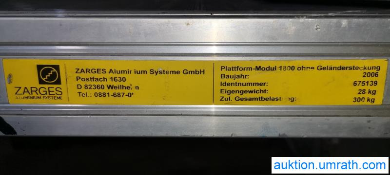Posten Konvolut Zarges Plattform Laufsteg Bühne Überstieg Gehsteig Sockel Treppen Aluminium hochwertig - Werkstattgerät: das Bild 4 Posten Konvolut Zarges Plattform Laufsteg Bühne Überstieg Gehsteig Sockel Treppen Aluminium hochwertig - Werkstattgerät: das Bild 4