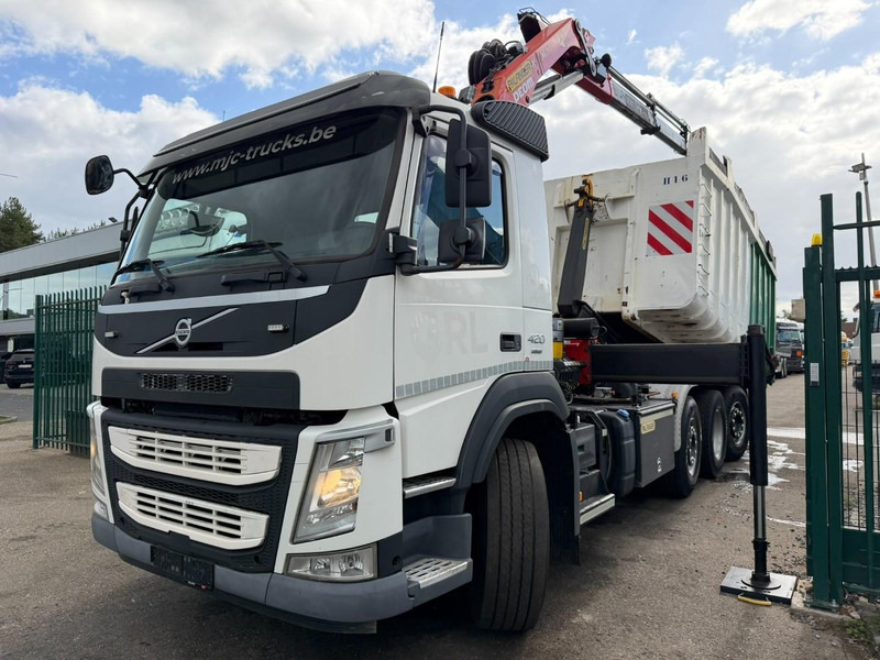 Volvo FM 420 8x2 HOOKLIFT + CRANE PALFINGER PK19.001 SLD B - *294.000km* - EURO 6 - LIFT + STEERING AXLE - I SHIFT - BE TRUCK - Abrollkipper, Autokran: das Bild 3 Volvo FM 420 8x2 HOOKLIFT + CRANE PALFINGER PK19.001 SLD B - *294.000km* - EURO 6 - LIFT + STEERING AXLE - I SHIFT - BE TRUCK - Abrollkipper, Autokran: das Bild 3