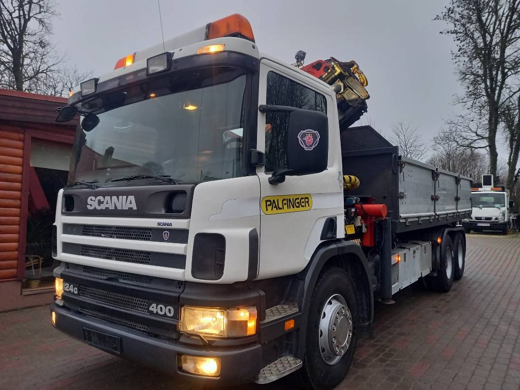 Scania P 124 GB, 400, 6x2x4 DRIVE ROLLERS, TIPPER-CRANE - Kipper: das Bild 1 Scania P 124 GB, 400, 6x2x4 DRIVE ROLLERS, TIPPER-CRANE - Kipper: das Bild 1