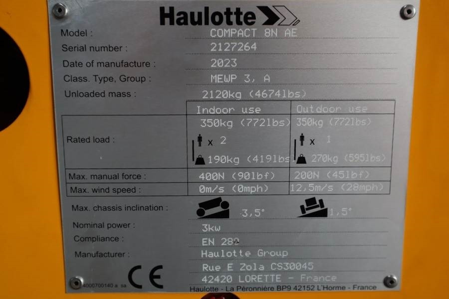 Scherenbühne Haulotte Compact 8N Valid inspection, *Guarantee! 8m Workin: das Bild 16