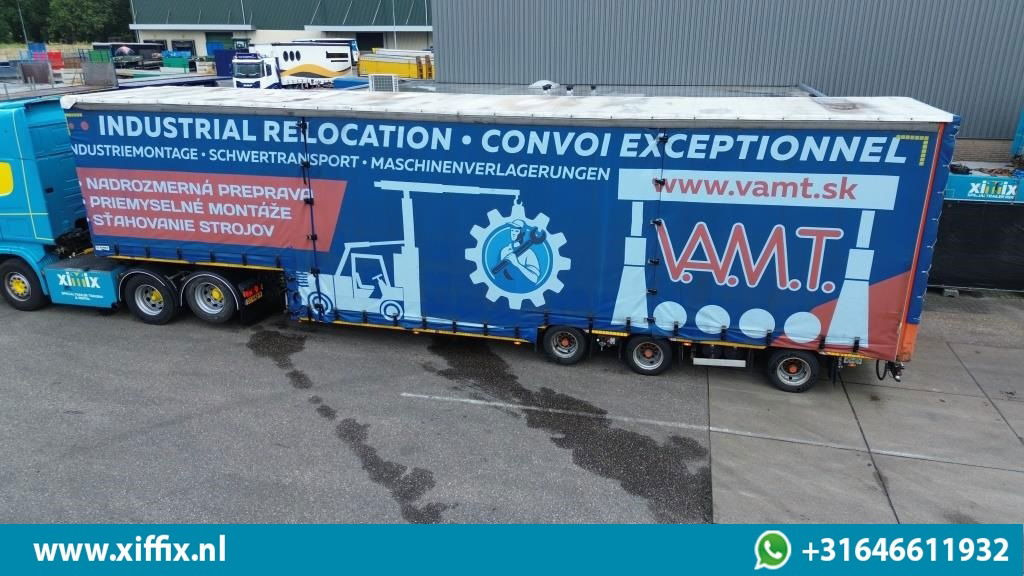 Meusburger 3-ass. Dieplader met huifopbouw / Naloop gestuurd - Tieflader Auflieger: das Bild 2 Meusburger 3-ass. Dieplader met huifopbouw / Naloop gestuurd - Tieflader Auflieger: das Bild 2