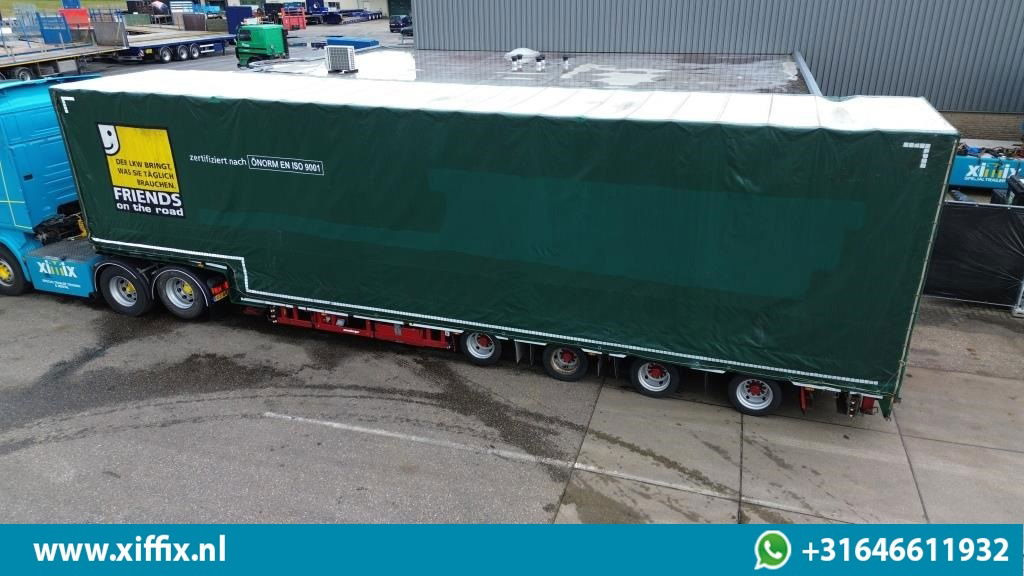 Meusburger 4-ass. Uitschuifbare semi dieplader met huifopbouw / 2x Naloop gestuu - Tieflader Auflieger: das Bild 4 Meusburger 4-ass. Uitschuifbare semi dieplader met huifopbouw / 2x Naloop gestuu - Tieflader Auflieger: das Bild 4