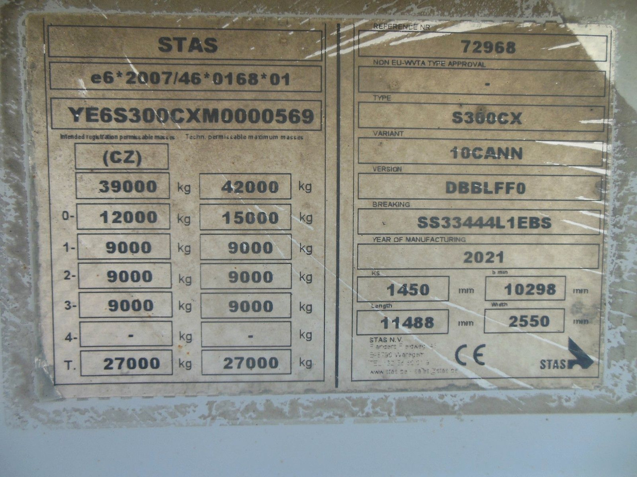 Kipper Auflieger Stas S300CX, 49m3, ADR, 9 TONE ACHSEN,WIE NEUE-TOP!!!: das Bild 22