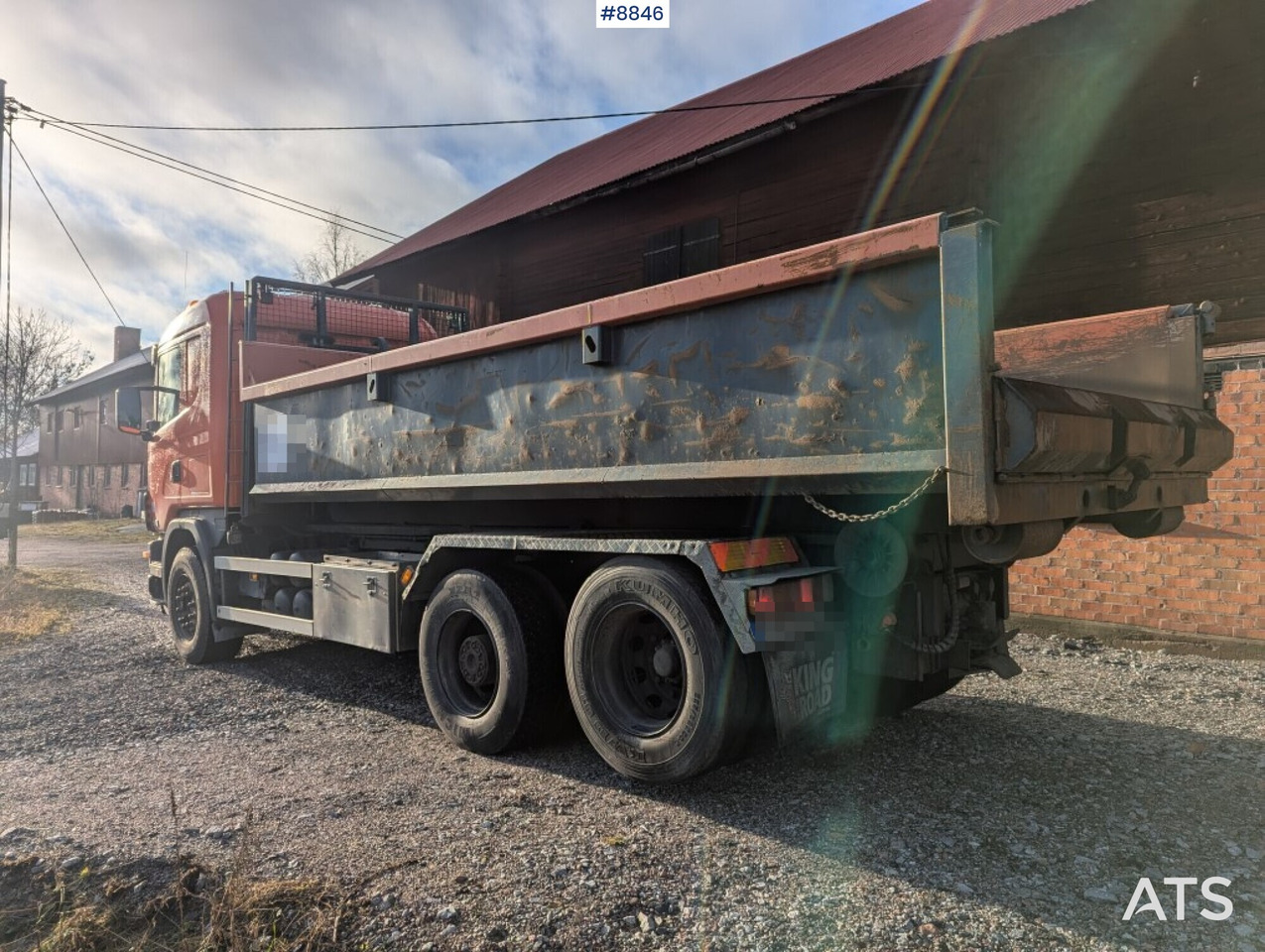 Hook Truck Scania R124BG 6x2 with gravel flatbed (SEE VIDEO) - Abrollkipper: das Bild 3 Hook Truck Scania R124BG 6x2 with gravel flatbed (SEE VIDEO) - Abrollkipper: das Bild 3