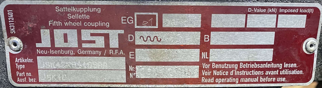 Ralla Jost Volvo E5 - Sattelkupplung für Anhänger: das Bild 2 Ralla Jost Volvo E5 - Sattelkupplung für Anhänger: das Bild 2