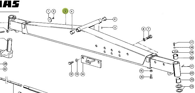 Claas Dominator 96 Korpus Osi Kierującej 0006022512 00 0602 251 2 - Achse und Teile für Landmaschine: das Bild 1 Claas Dominator 96 Korpus Osi Kierującej 0006022512 00 0602 251 2 - Achse und Teile für Landmaschine: das Bild 1
