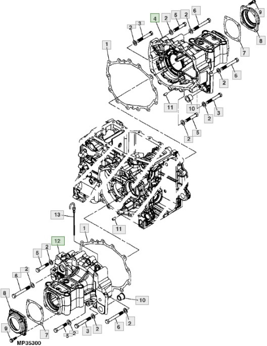 John Deere 3120 3320 3520 3720 - oś tylna obudowa LVU801518 - Hinterachse für Traktor: das Bild 1 John Deere 3120 3320 3520 3720 - oś tylna obudowa LVU801518 - Hinterachse für Traktor: das Bild 1
