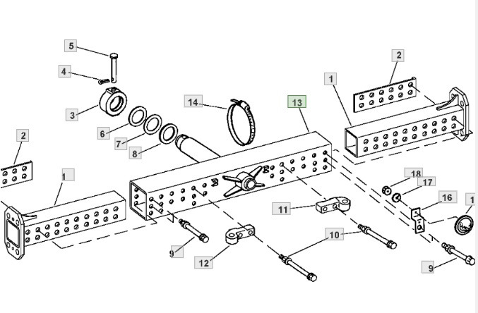 John Deere CTS - oś tylna dł. 3m AH157068 - Hinterachse für Landmaschine: das Bild 1 John Deere CTS - oś tylna dł. 3m AH157068 - Hinterachse für Landmaschine: das Bild 1