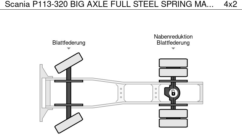 Sattelzugmaschine Scania P113-320 BIG AXLE FULL STEEL SPRING MANUAL GEARBOX: das Bild 14 Sattelzugmaschine Scania P113-320 BIG AXLE FULL STEEL SPRING MANUAL GEARBOX: das Bild 14