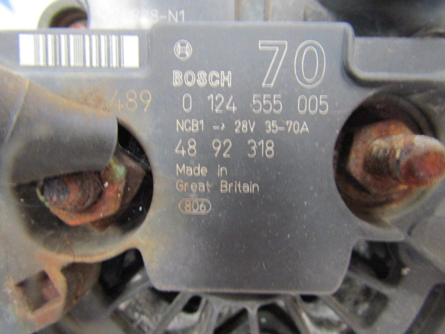 DENNIS ELITE II BOSCH ALTERNATOR P/NO 0124555005 - Elektrische Ausrüstung für Kommunal-/ Sonderfahrzeug: das Bild 3 DENNIS ELITE II BOSCH ALTERNATOR P/NO 0124555005 - Elektrische Ausrüstung für Kommunal-/ Sonderfahrzeug: das Bild 3