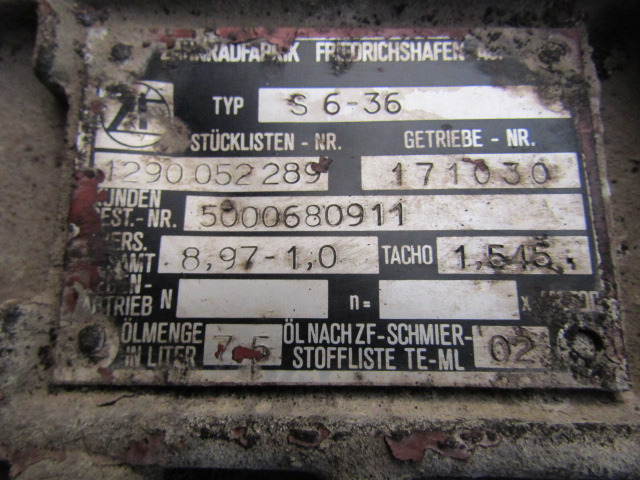 RENAULT MIDLUM ZF 6S-36 6 SPEED GEARBOX - Getriebe für LKW: das Bild 3 RENAULT MIDLUM ZF 6S-36 6 SPEED GEARBOX - Getriebe für LKW: das Bild 3