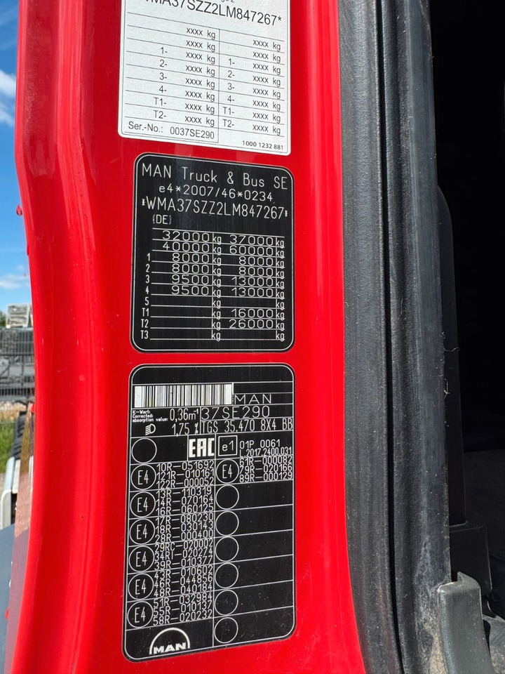 MAN 35.470 8X4 Kipperfahrgestell Reifen 12 X NEU Top - Kipper: das Bild 3 MAN 35.470 8X4 Kipperfahrgestell Reifen 12 X NEU Top - Kipper: das Bild 3