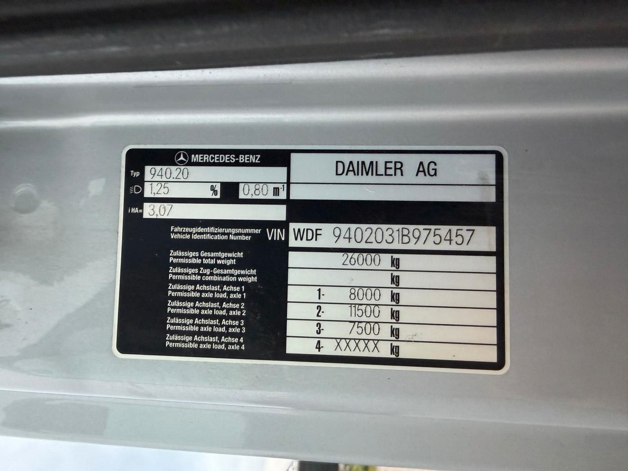 Abrollkipper Mercedes-Benz 2540 L 6x2 Palfinger T20 mit hydr. Containerverr: das Bild 16