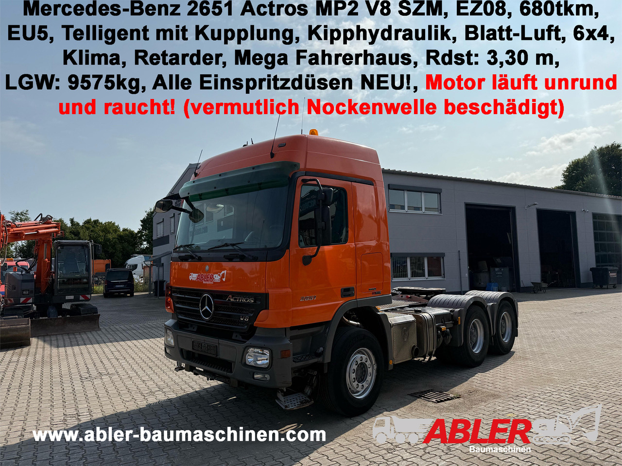 Mercedes-Benz 2651 Actros MP2 V8 SZM Telligent Retarder - Sattelzugmaschine: das Bild 1 Mercedes-Benz 2651 Actros MP2 V8 SZM Telligent Retarder - Sattelzugmaschine: das Bild 1