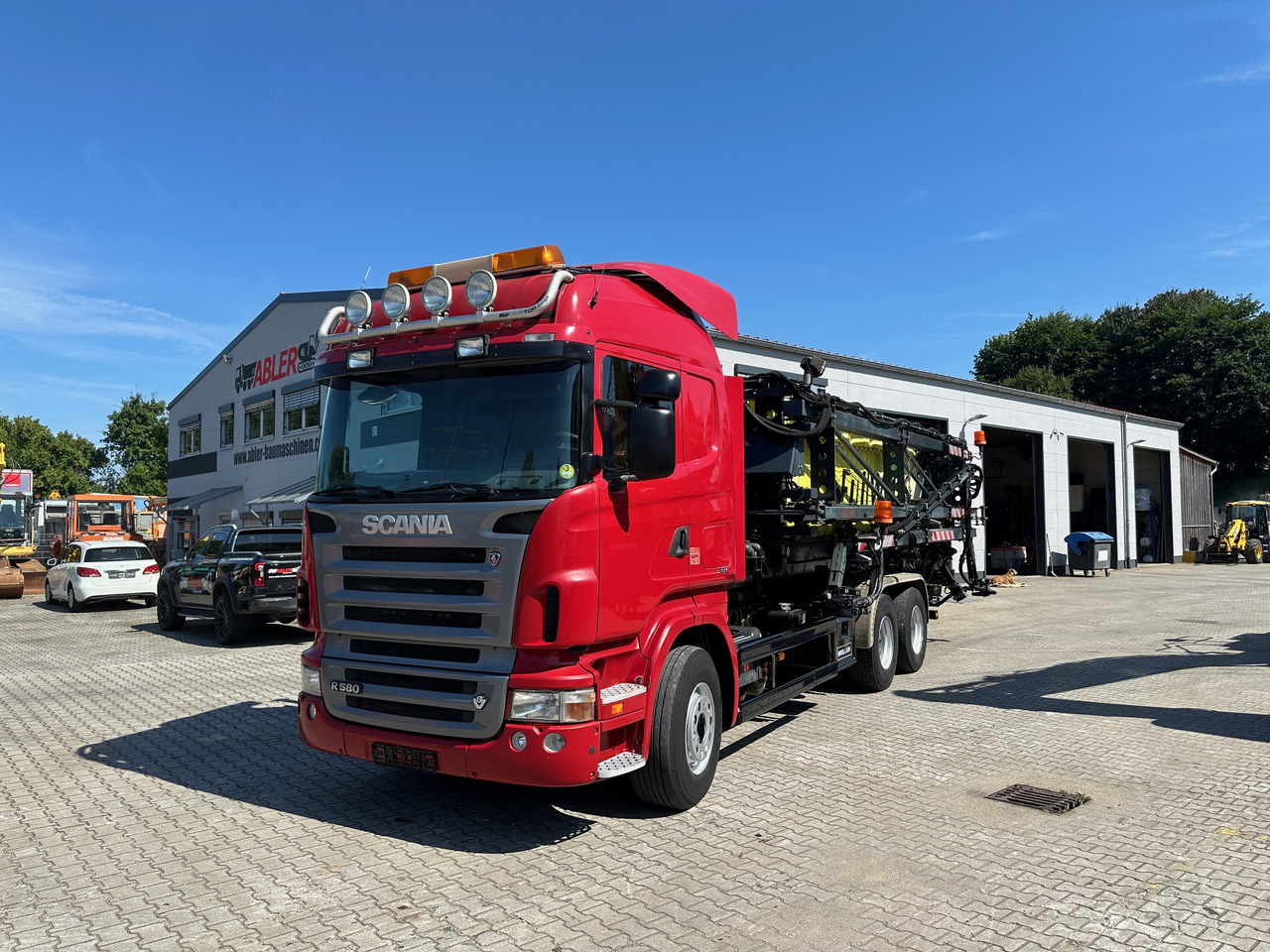 Scania R580 Abrollkipper V8 Mit Küpper Weisser Enteisungsgerät 45m - Abrollkipper: das Bild 2 Scania R580 Abrollkipper V8 Mit Küpper Weisser Enteisungsgerät 45m - Abrollkipper: das Bild 2