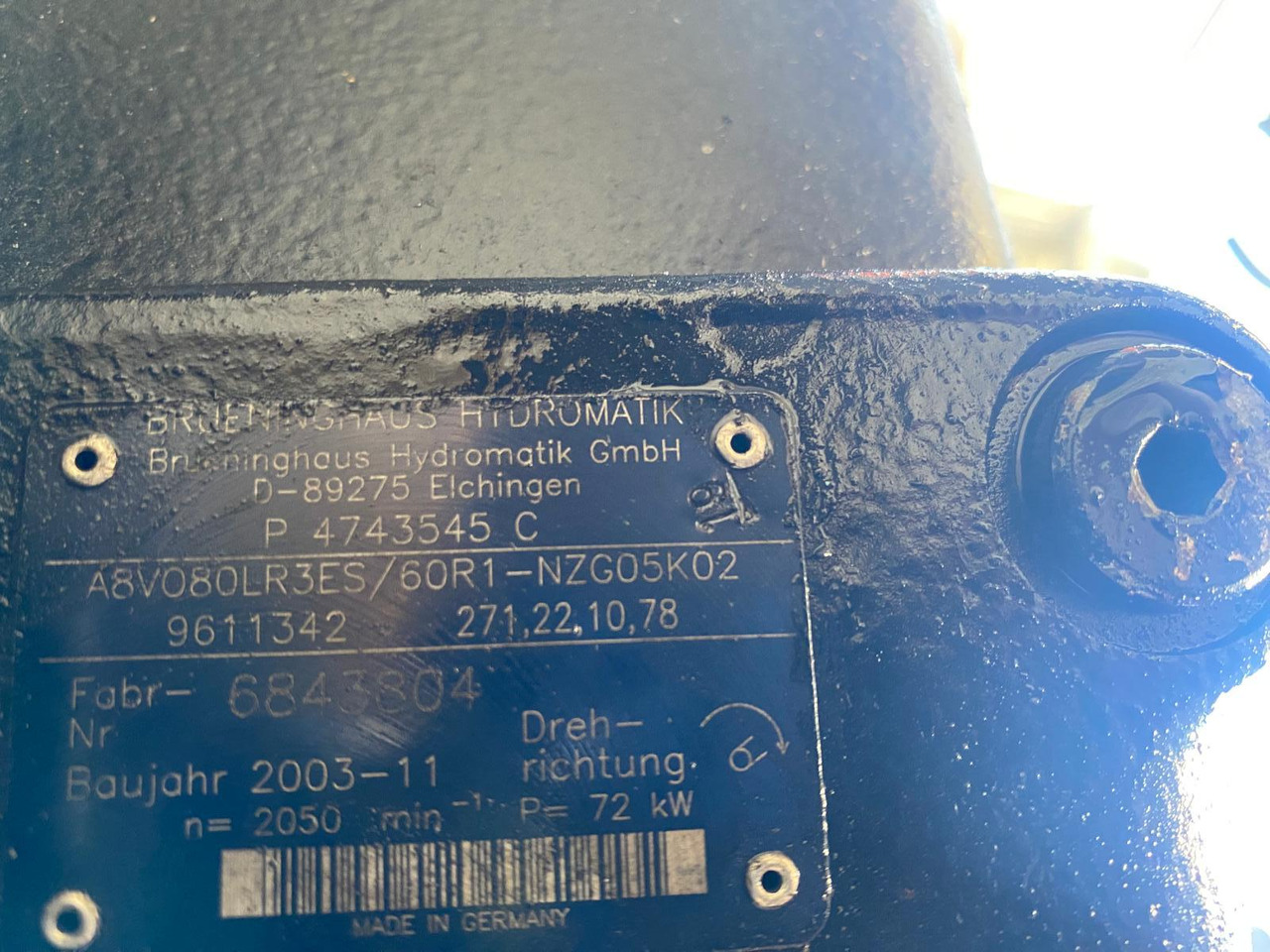 Hydromatik A8V080 aus Case 888P - Hydraulikpumpe für Baumaschine: das Bild 4 Hydromatik A8V080 aus Case 888P - Hydraulikpumpe für Baumaschine: das Bild 4