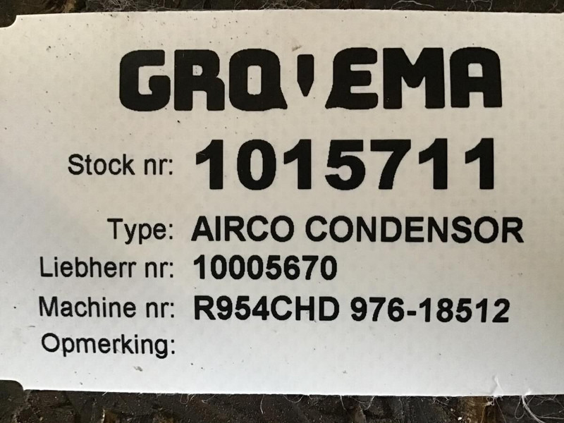 Liebherr Airco Condenser - Klimaanlage Ersatzteil: das Bild 3 Liebherr Airco Condenser - Klimaanlage Ersatzteil: das Bild 3