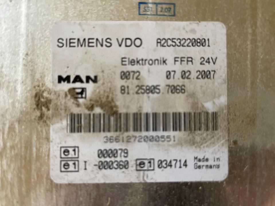 MAN SIEMENS VDO ELEKTRONIK FFR Steuergerät 81.25805.7066 - Steuergerät für LKW: das Bild 2 MAN SIEMENS VDO ELEKTRONIK FFR Steuergerät 81.25805.7066 - Steuergerät für LKW: das Bild 2