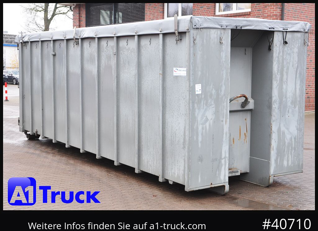 POL OSTEG Abrollcontainer 47,5m³, Mulde, Dachplane, Portaltür - LKW: das Bild 1 POL OSTEG Abrollcontainer 47,5m³, Mulde, Dachplane, Portaltür - LKW: das Bild 1