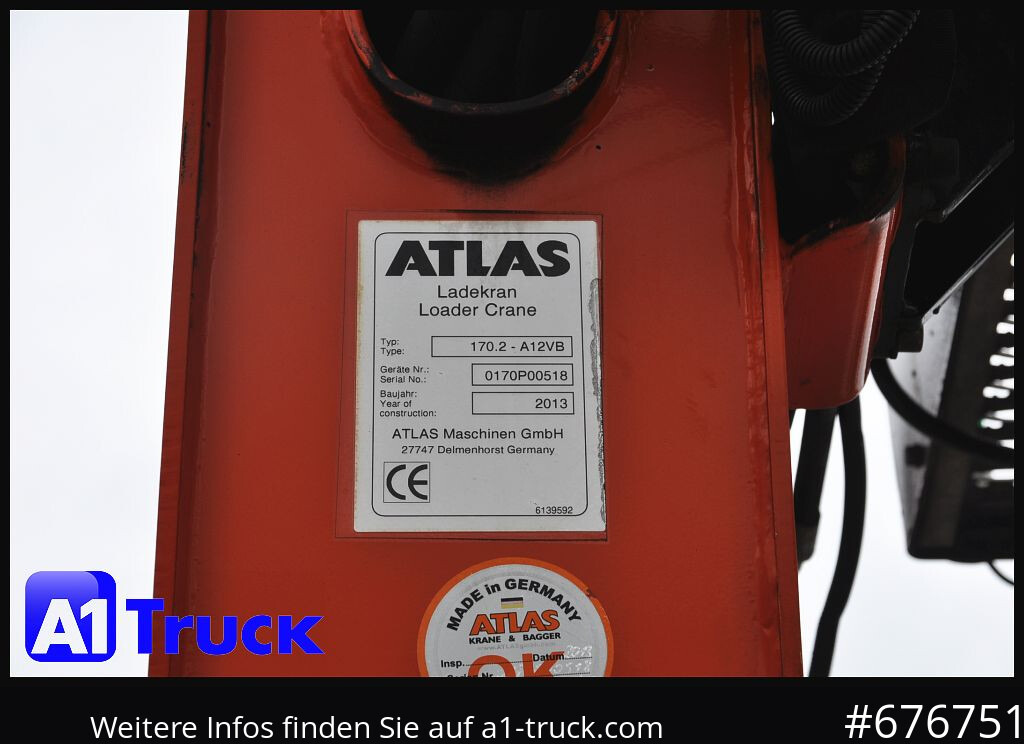 MERCEDES-BENZ Axor 2543, Atlas 170.2 Kran, Lift-Lenkachse, - Pritsche LKW, Autokran: das Bild 2 MERCEDES-BENZ Axor 2543, Atlas 170.2 Kran, Lift-Lenkachse, - Pritsche LKW, Autokran: das Bild 2