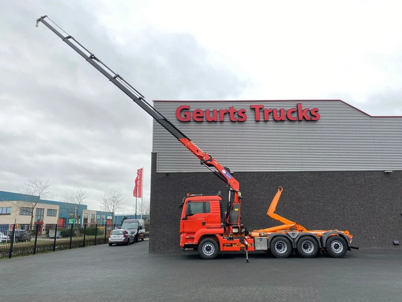 MAN TGS 35.480 8X4 TRIDEM + 20 TON HAAKARM + HMF 3220-K6 KRAAN/KRAN/CRANE/GRUA - Abrollkipper, Autokran: das Bild 5 MAN TGS 35.480 8X4 TRIDEM + 20 TON HAAKARM + HMF 3220-K6 KRAAN/KRAN/CRANE/GRUA - Abrollkipper, Autokran: das Bild 5