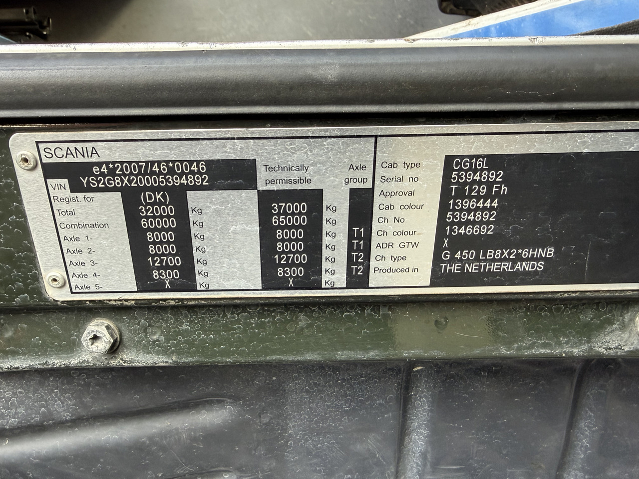 Scania G450 8X2*6 Kipper Kran HMF 2620 K5 - Kipper, Autokran: das Bild 5 Scania G450 8X2*6 Kipper Kran HMF 2620 K5 - Kipper, Autokran: das Bild 5