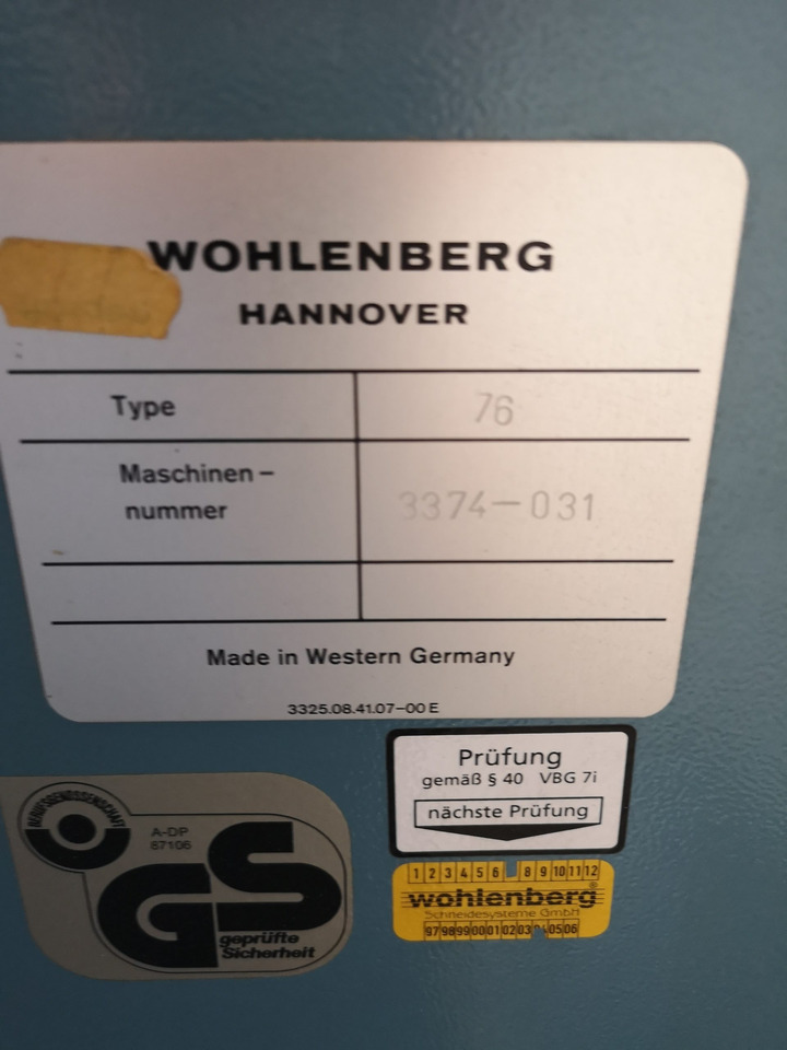 High-speed cutter Wohlenberg WP 76 SPM - Papierschneidemaschine: das Bild 2 High-speed cutter Wohlenberg WP 76 SPM - Papierschneidemaschine: das Bild 2