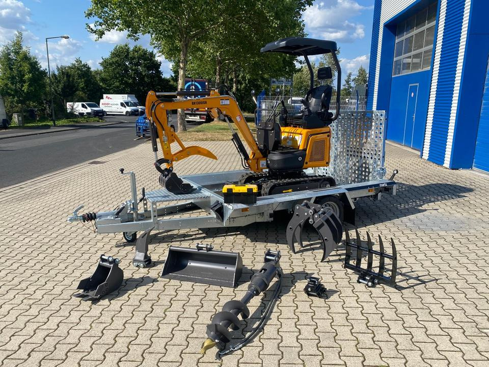 Minibagger BK1300JSR + Tieflader + Zubehör *INKL.19% MWST*BERGER KRAUS*VERSTELLFAHRWERK* - Minibagger: das Bild 1 Minibagger BK1300JSR + Tieflader + Zubehör *INKL.19% MWST*BERGER KRAUS*VERSTELLFAHRWERK* - Minibagger: das Bild 1