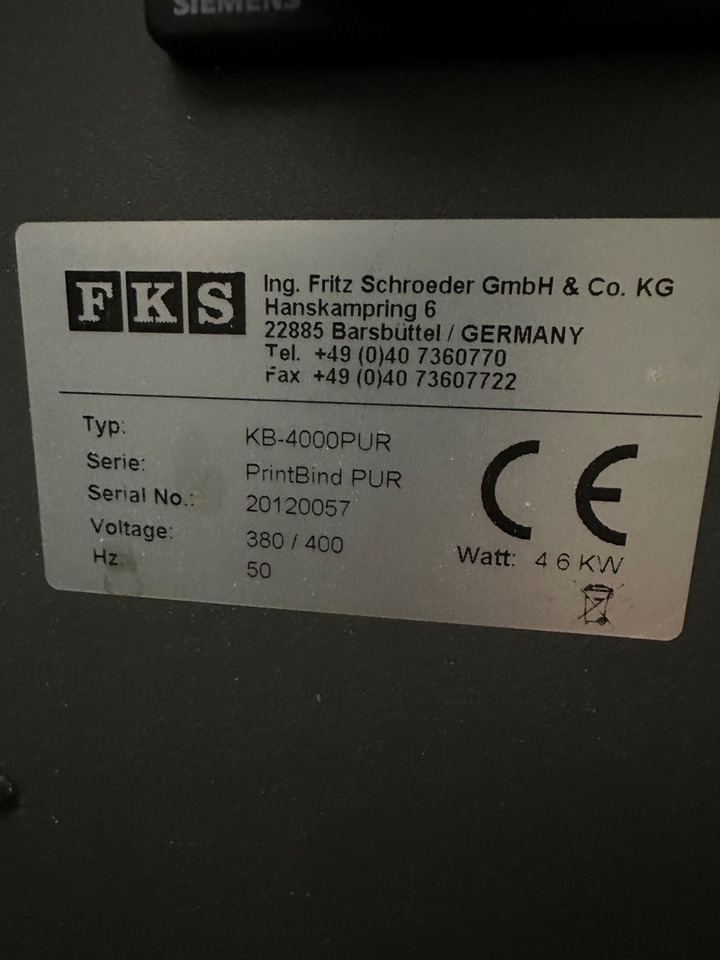 FKS KB-4000 PUR - Bindemaschine: das Bild 2 FKS KB-4000 PUR - Bindemaschine: das Bild 2