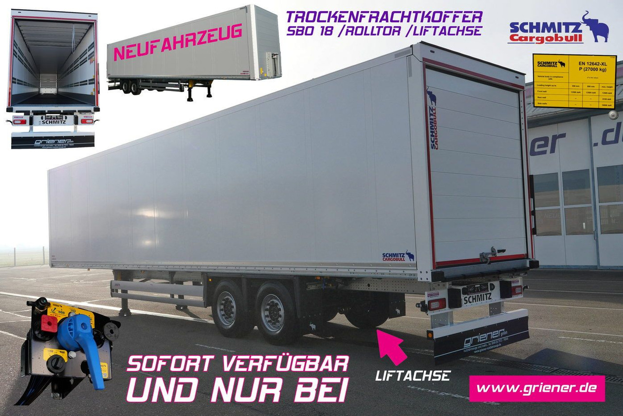 Schmitz Cargobull SBO 18 / ROLLTOR / ZURRLEISTE / LIFTACHSE NEU ! - Koffer Auflieger: das Bild 1 Schmitz Cargobull SBO 18 / ROLLTOR / ZURRLEISTE / LIFTACHSE NEU ! - Koffer Auflieger: das Bild 1