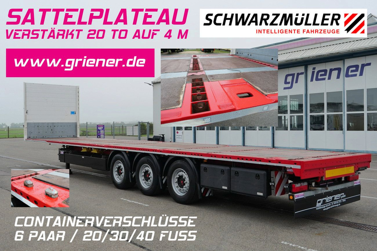 Schwarzmüller RH 80 / CONTAINER 1 x 40/2x20/1x 30 RUNGENTASCH - Pritschenauflieger/ Plattformauflieger: das Bild 1 Schwarzmüller RH 80 / CONTAINER 1 x 40/2x20/1x 30 RUNGENTASCH - Pritschenauflieger/ Plattformauflieger: das Bild 1