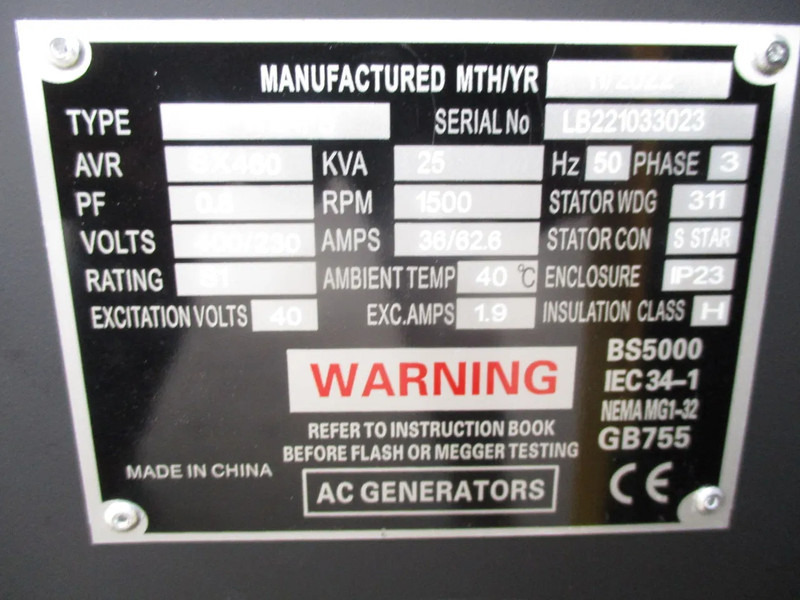 Stromgenerator Stedefra VG-R30 , 37.5 KVA , New Diesel generator, 3 Phase: das Bild 13 Stromgenerator Stedefra VG-R30 , 37.5 KVA , New Diesel generator, 3 Phase: das Bild 13