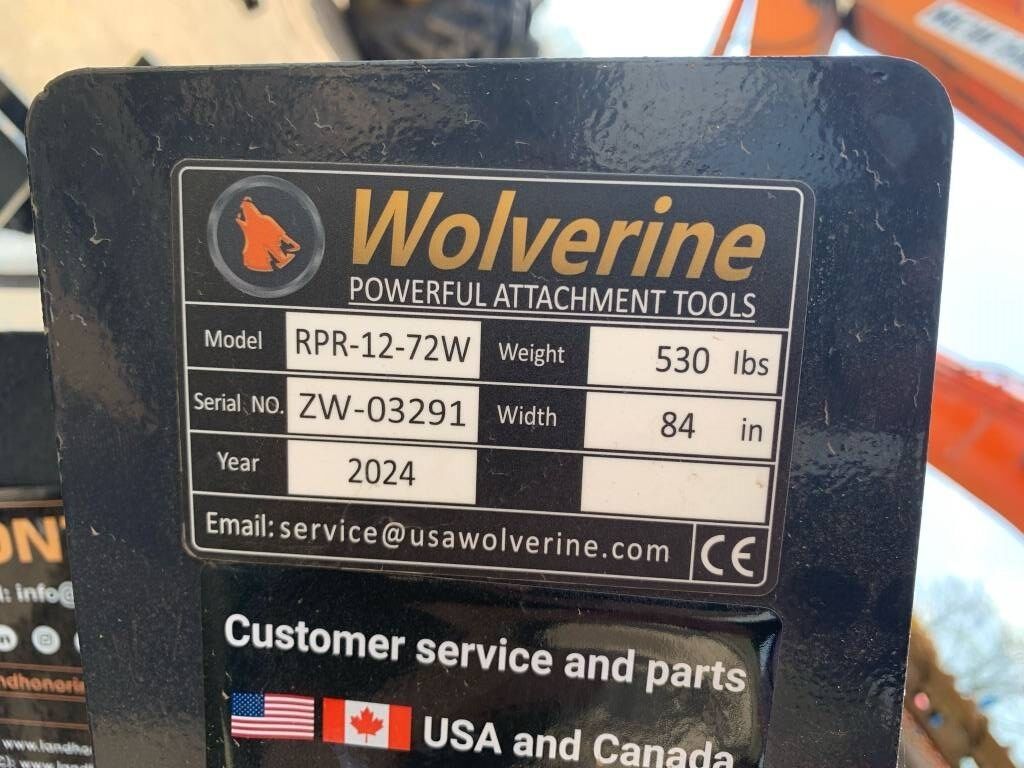 Wolverine RPR-12-72W Wolverine RPR-12-72W - Anbauteil für Baumaschine: das Bild 4 Wolverine RPR-12-72W Wolverine RPR-12-72W - Anbauteil für Baumaschine: das Bild 4