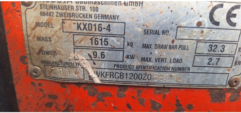 Kubota KXo 16-4 Minibagger 1-hand Deutsche Maschine - Minibagger: das Bild 5 Kubota KXo 16-4 Minibagger 1-hand Deutsche Maschine - Minibagger: das Bild 5