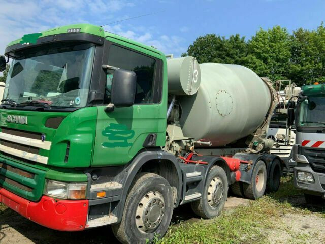 Scania P340PS 8x4 Blatt/Blatt 1-Hand - Betonmischer LKW: das Bild 1 Scania P340PS 8x4 Blatt/Blatt 1-Hand - Betonmischer LKW: das Bild 1