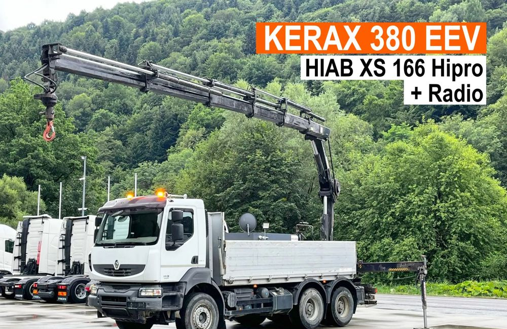 Renault Kerax 380 EEV // Skrzynia Burtowa // HIAB XS166 Hipro + Radio // Zwolnice // // - Pritsche LKW, Autokran: das Bild 1 Renault Kerax 380 EEV // Skrzynia Burtowa // HIAB XS166 Hipro + Radio // Zwolnice // // - Pritsche LKW, Autokran: das Bild 1