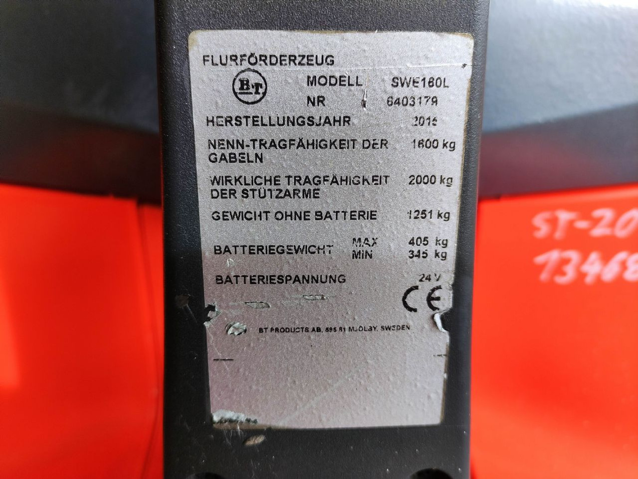 BT SWE160L - Hochhubwagen: das Bild 5 BT SWE160L - Hochhubwagen: das Bild 5