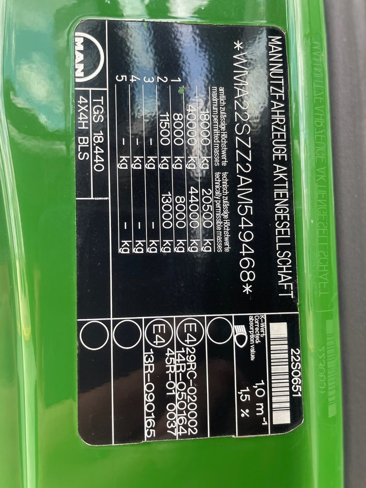 Sattelzugmaschine MAN TGS 18.440 4x4H BLS Pritsche/Hydro/PTO/AC/EEV1: das Bild 15 Sattelzugmaschine MAN TGS 18.440 4x4H BLS Pritsche/Hydro/PTO/AC/EEV1: das Bild 15