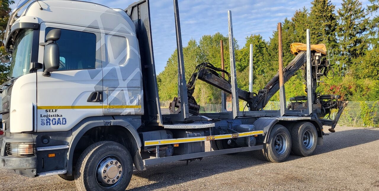 Scania G480 - Holztransporter, Autokran: das Bild 1 Scania G480 - Holztransporter, Autokran: das Bild 1