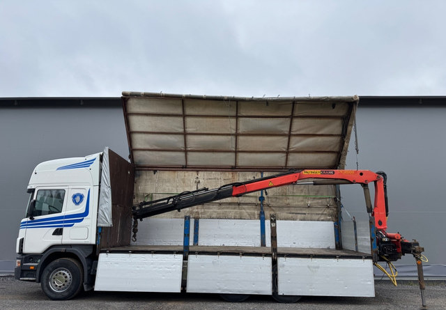 ScaniaScania 144G 6x2 - Koffer LKW, Autokran: das Bild 1 ScaniaScania 144G 6x2 - Koffer LKW, Autokran: das Bild 1